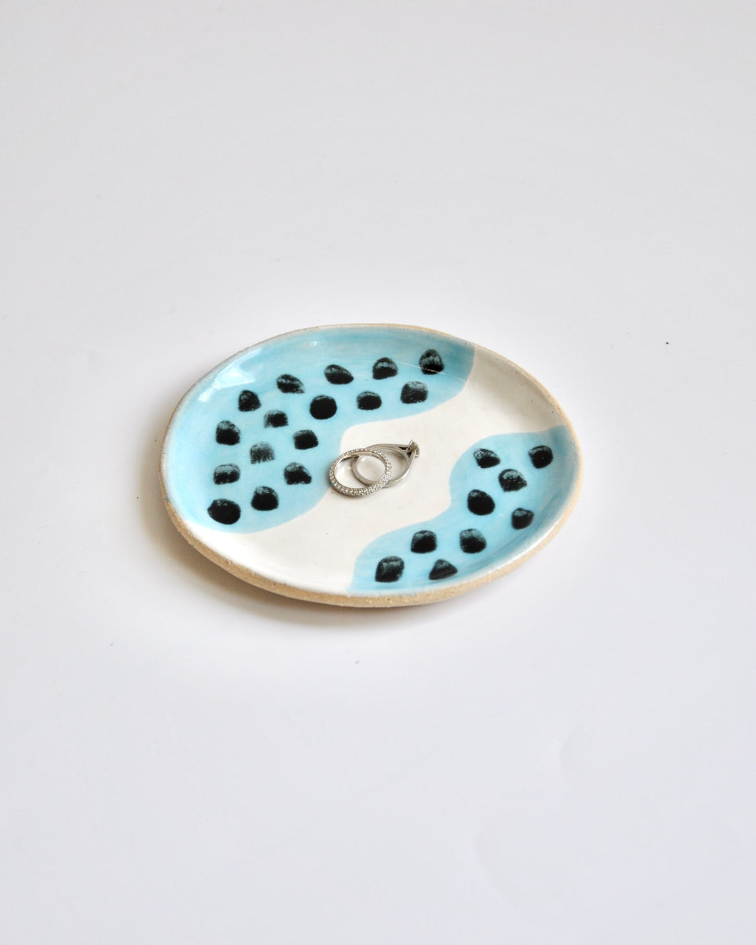 Elisa Ceramics Blue Candy Jewellery Plate