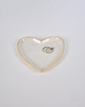 Load image into Gallery viewer, Elisa Ceramics White Heart Jewellery Plate front
