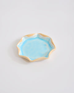 Elisa Ceramics Blue Jewelry Plate front