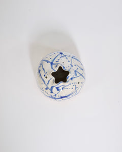 Elisa Ceramics Blue Starfish Flower Vase Above