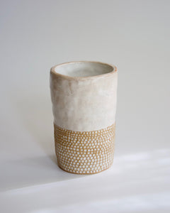 Elisa Ceramics Honeycomb Flower Vase front