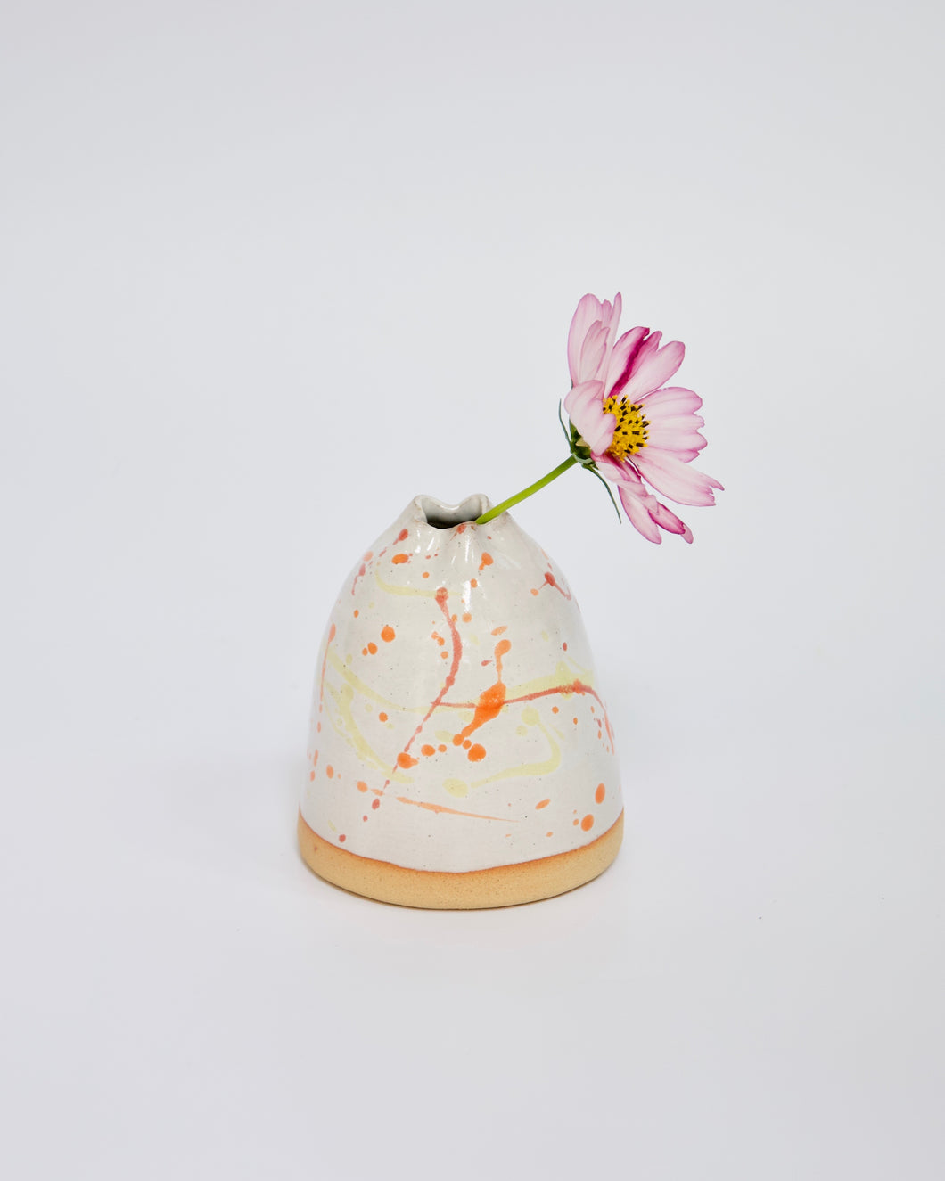 Elisa Ceramics Orange Starfish Flower Vase