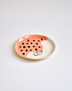 Elisa Ceramics Pink Candy Jewellery Plate
