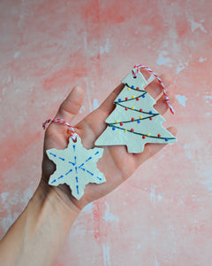 Elisa Ceramics Snowflakes & Christmas Tree