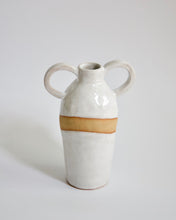 Load image into Gallery viewer, Elisa Ceramics White Amphora Flower Vase back
