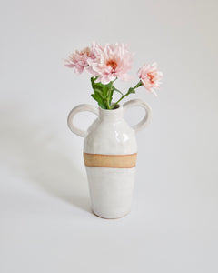Elisa Ceramics White Amphora Flower Vase