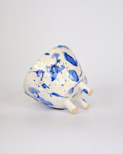Elisa Ceramics White and Blue Large Planter bottom