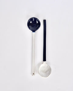Elisa Ceramics White and Blue Spoons