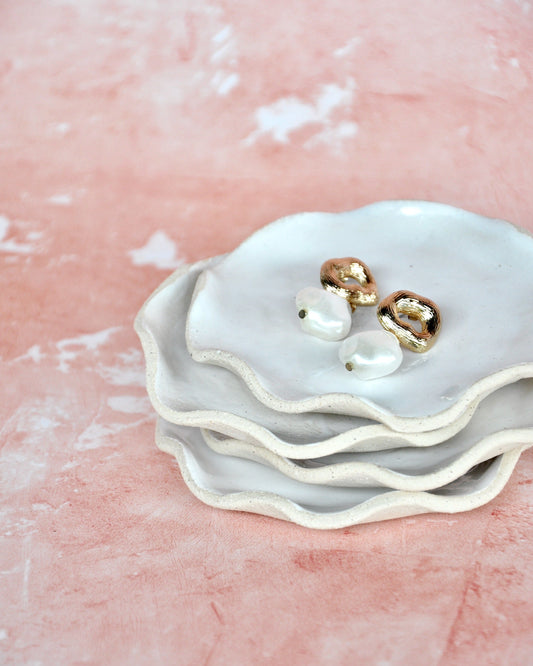 Elisa Ceramics White Jewellery Plate