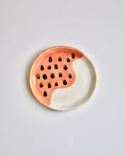 Load image into Gallery viewer, Elisa Ceramics Pink Candy Jewellery Plate front
