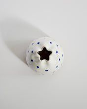 Load image into Gallery viewer, Elisa Ceramics Blue Polkadots Starfish Vase above
