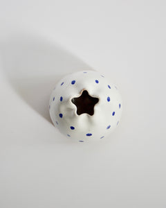 Elisa Ceramics Blue Polkadots Starfish Vase above
